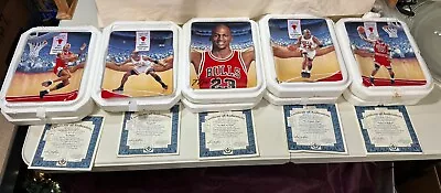 Michael Jordan 1997 Soaring Above The Rest 5 Plates W/ COA Bradford Exchange EUC • $54.98