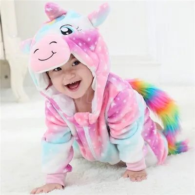 Kids Toddler Baby Animal Kigurumi Onesie Jumpsuit Infant Hooded Cartoon Pyjamas • $39.95