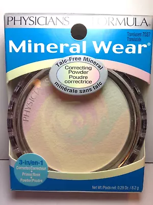 Physicians Formula Mineral Wear Talc Free Correcting Powder Translucent #7037 • $15.99