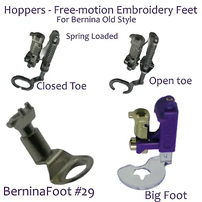Hoppers - Free-motion Embroidery Feet For Bernina Old Style 730 - 1630 • $41.99