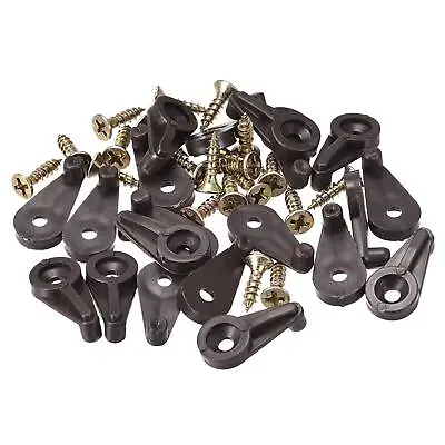 Glass Retainer Clips Kit 25mm Plastic Mirrors Holder Brown For 4mm Glass 20pcs • £4.77
