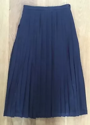 Jaeger Ladies 100% Wool Navy ( Almost Black) Full Length Skirt Size 14  • £4.99