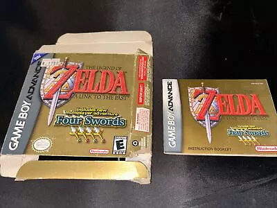 Legend Of Zelda Four Swords GBA GameBoy Advance Box And Manual Only • $10.50