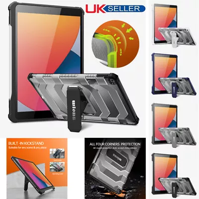 For IPad 10th 9th 8th 7th Gen Shockproof Case Armor Rubber Hybrid Stand PC Cover • £6.35