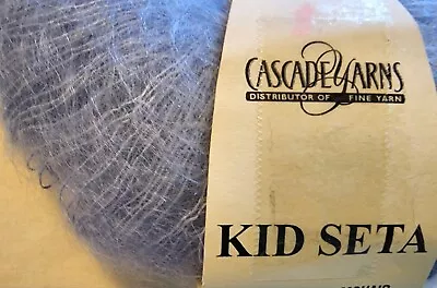 Cascade Yarns KID SETA Super Kid Mohair Silk Skein Blue  Color 414 Italy • $6.75