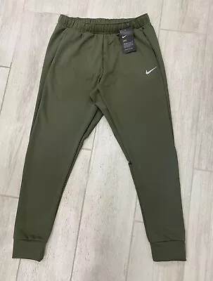 NWT Nike Dri-FIT Men Tight Fit Jogging Bottoms Color Olive Green Size S-XXL • $45