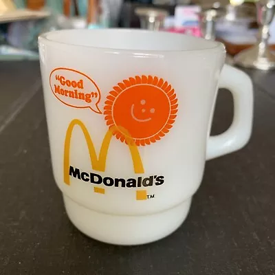 McDonald’s Fire King Anchor Hocking Milk Glass Coffee Cup Mug Vintage  • $20