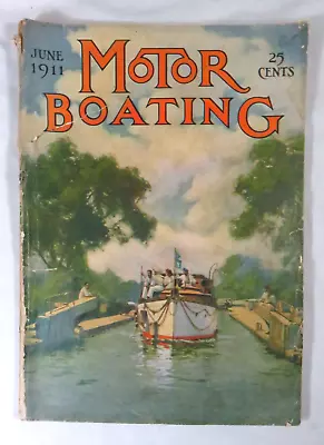 MOTOR BOATING Magazine June 1911 /Yacht Ships Boats Sailing Yachting Vtg Ads • $39.99