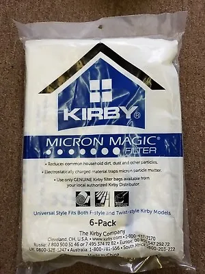 KIRBY VACUUM CLEANER WHITE CLOTH Micron Magic BAGS F STYLE G4 G5 G6 G7 G7D G10D • $11.49