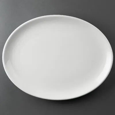 £29.71 • Buy Athena Hotelware Oval Coupe Plates White Porcelain 305 X 241mm  12 X 9 1/2  6 Pc