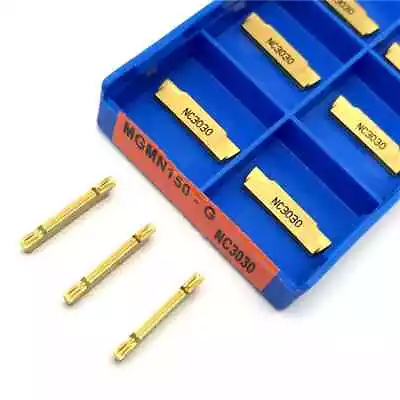 10pcs MGMN150-G NC3030 Carbide Lathe Inserts Parting Grooving Cut Off Bits • £11.99