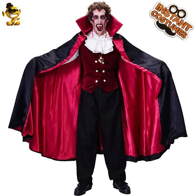 Men Cosplay Vampire Costume For Halloween Party Adult Cool Vampire Suit • $34.30