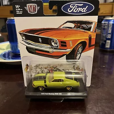 1970 Ford Mustang Boss 302 M2 Machines Auto Drivers 1/64 Chase Gold Chrome • $20