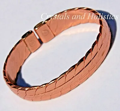 MAGNETIC - HEAVY COPPER Solid Copper Bracelet Bangle Pain Relief Arthritis M29 • £13.49