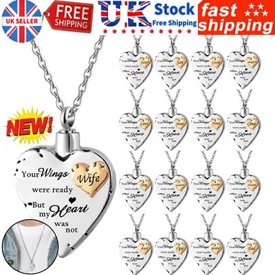 Cremation Ashes Urn Necklace Ashes Heart Pendent Jewellery For Memorial Locket ! • £8.99