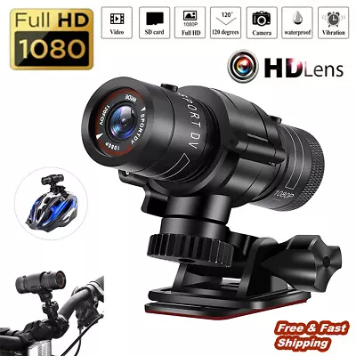 1080P HD Motorcycle Sports Camera Dashcam Bike Helmet Action DVR Video Recorder • £25.99