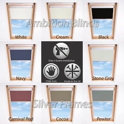 Blackout Roller Roof Blinds For All Fakro Windows  8 Colours  Made In Uk • £45