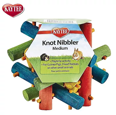 Kaytee Small Animal Medium Knot Nibbler Rabbit Guinea Pig Wooden Gnaw Chew Toy • £11.99