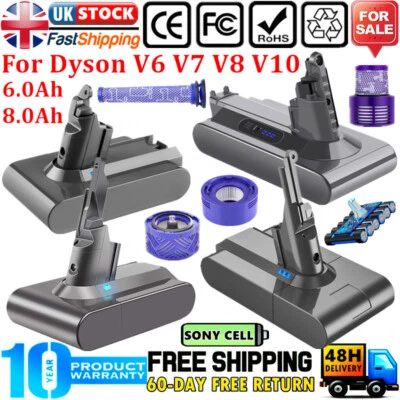£24.99 • Buy 8.0Ah Battery For Dyson V6 V7 V8 V10 SV10 SV11 SV12 Animal Absolute Sony Cells