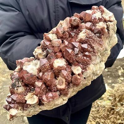 9.36LB Natural Pineapple Red Quartz Cluster Point Crystal Healing Mineral • $5.50