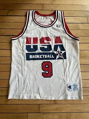 Vintage Team USA Michael Jordan Champion Size 44 Basketball Jersey Olympics Used • $74.99
