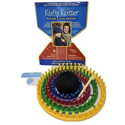 $19.80 • Buy Original Provo Craft Knifty Knitter Round Loom Set Of 4 Multi-colored In Bag