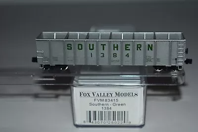 N Scale Fox Valley Models Southern Silver Sided Woodchip Gondola 1384 C36833 • $24.99