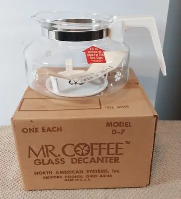 Vintage Mr Coffee 10 Cup Coffee Pot Decanter Model D-7 New NOS • $10