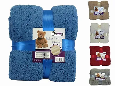 Fleece Blanket / Sofa Bed Throw Cover  / Bedspread / Throwover Teddy Bear  • £11.99