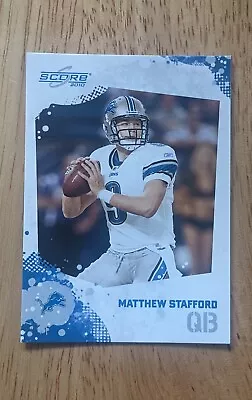 2010 Score Football Card - #101 Matthew Stafford - Detroit Lions • $1.25