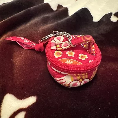 Vera Bradley Mini Keychain Backpack Raspberry Fizz Bag Charm • $11