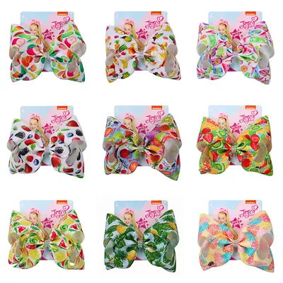 8'' Tropical Fruit Jojo Siwa Bows Girls Rainbow Hair Accessories Party Gift • $10.98