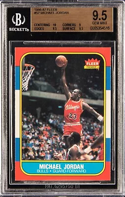 1986-87 Fleer - Michael Jordan (RC) BGS 9.5 PWCC Top 5% • $57500