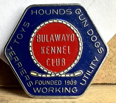 Bulawayo Kennel Club Enamel Dog Badge Zimbabwe • £8