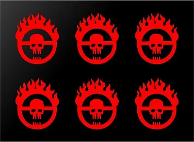 6 Mad Max Fury Road Skull Logo Vinyl Decals Car Window Laptop Phone Stickers • $4.49