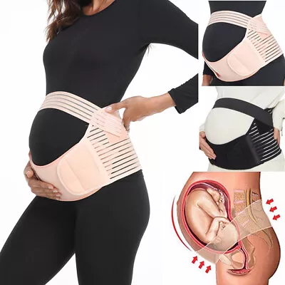 3 In 1 Pregnancy Maternity Support Belt Belly Band Back Brace Abdominal Binder • £8.99