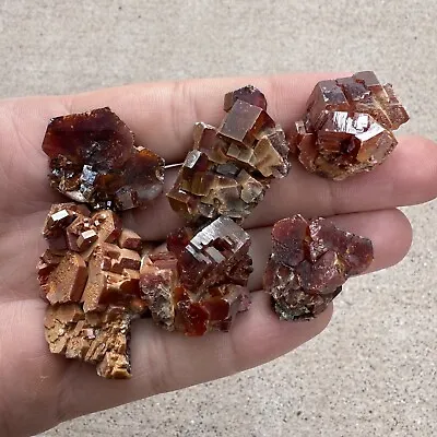 6pc Lot CHUNKY Red Vanadinite Crystal Set 147g Wholesale Mineral Lot - Morocco • $29.99