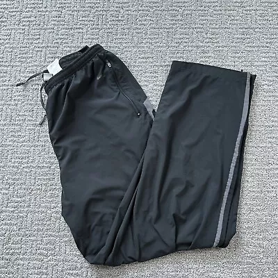 $17.43 • Buy Nike Pants Extra Large Black Windbreaker Track Swoosh Logo Ankle Zip Pockets Men