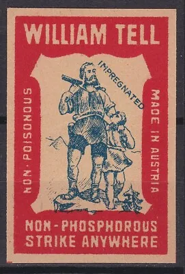 Old Matchbox Label Austria William Tell • $3.99