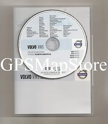 2008 2009 2010 2011 Volvo XC70 T6 & V70 GPS Navigation DVD EAST U.S Map +Canada  • $95