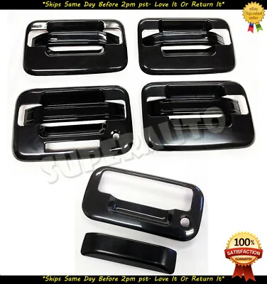$39.99 • Buy For 2004-2014 Ford F-150 Crew CAB Gloss Black Door Handle+Tailgate No PSG KH CAM