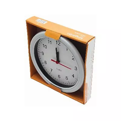 Contemporary White Wall Clock Home Office 20cm 1x1.5V AA Battery Lightweight • £6.59