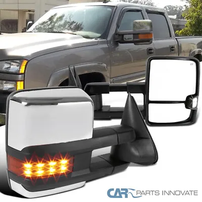 Facelift Style Towing Mirrors W/Defrost & LED Signal Fits 03-06 Silverado Sierra • $116.95