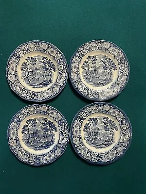 Set Of 4 Liberty Blue Staffordshire Monticello  Dessert/Bread Plates 6” VTG • $24.99