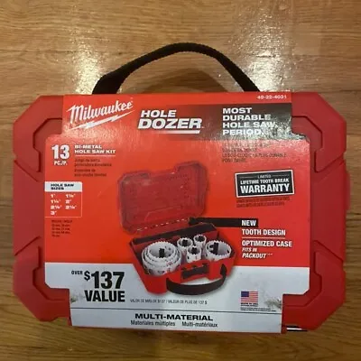 Milwaukee Hole Dozer Assorted In. Bi-Metal Hole Saw Kit 13 Piece • $100