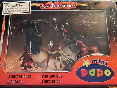 Papo Les Fantastiques 6 Mini Hand Painted Figures With Metal Carry Case NEW • $10.95