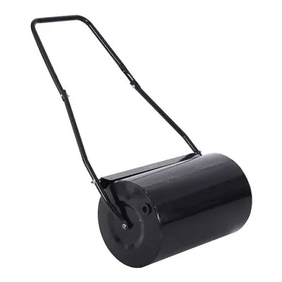 Garden Lawn Roller 38L Steel Push Grass Mower Scraper Water Sand Filled • £42.99