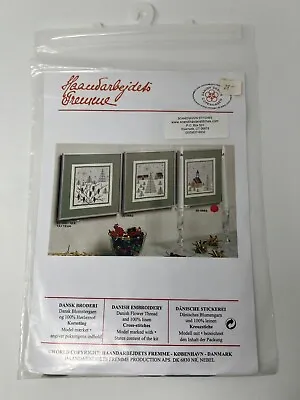 Haandarbejdets Fremme 30-5663 Danish Cross Stitch Kit Church Tree Christmas • $25