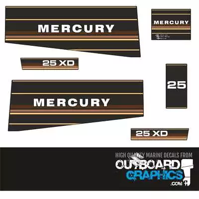 Mercury 25hp XD Outboard Decals/sticker Kit • $45.50