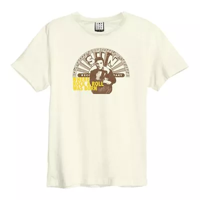 Amplified Unisex Adult Rock & Roll Sun Records & Elvis T-Shirt (L) (Vintage Whit • $27.80